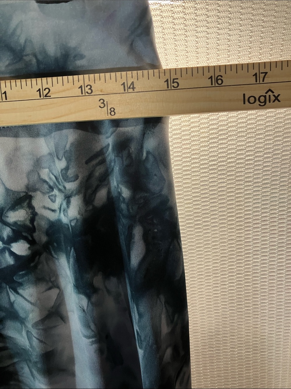 Hannah Blue Gray Tie-Dye Kids Leggings - Picture 3 of 8